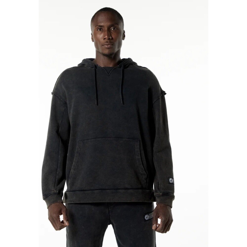 Alphalete Men’s Terry Oversized Hoodie - Onyx , Size Medium